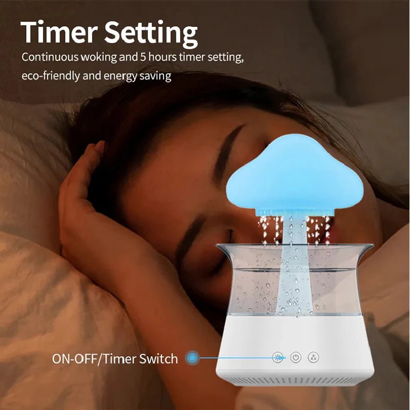 Cloud And Raindrop Humidifier Colorful Mushroom Forest Aromatherapy